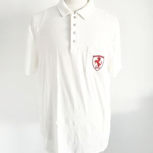 Puma Ferrari Men's Of White Polo